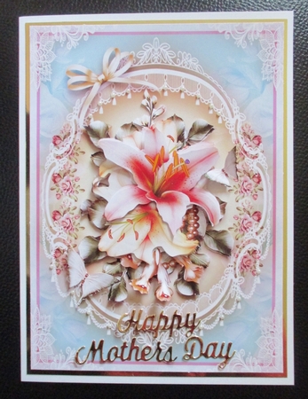 Vintage Lilies Card Mini Kit by Davina Rundle