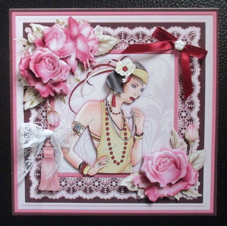ART DECO LADIES 7.5 Decoupage & Inserts Bumper Kit by Davina Rundle