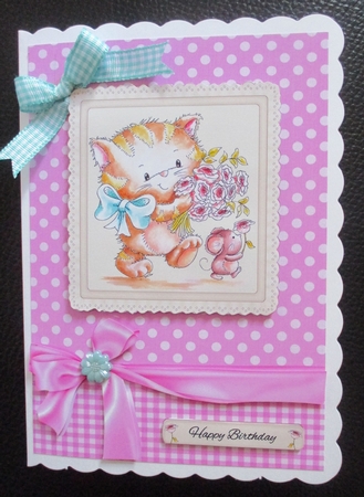 Purrfect Birthday - 5 X 7 Topper - Quick + Easy by Davina Rundle