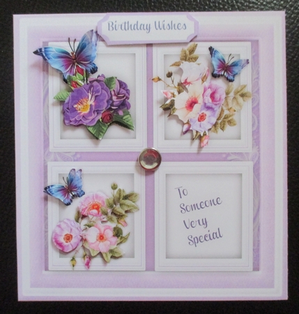 Lilac Roses and butterflys  by Davina Rundle