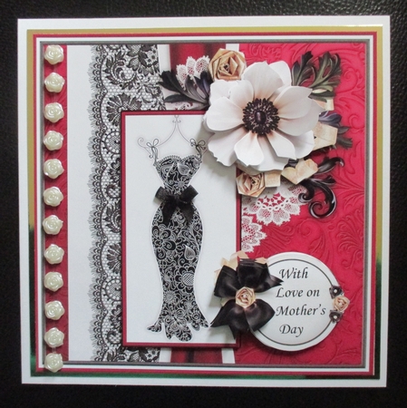 LITTLE BLACK DRESS 7.5 Decoupage & Insert Optional Butterflies Mini Kit by Davina Rundle