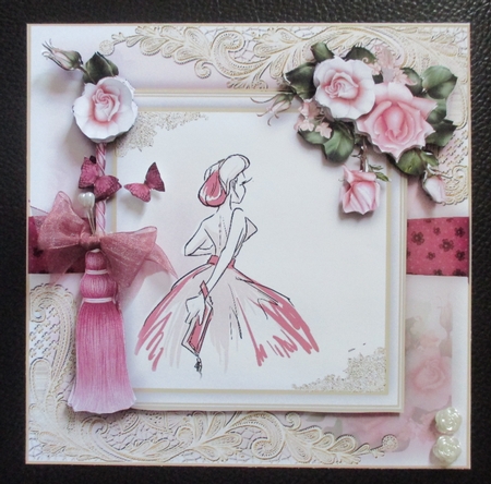 8x8 Vintage Fashion 1 Card Front Kit by Davina Rundle