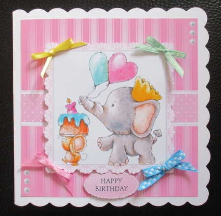 Ellies Birthday Celebration (Pink Topper) by Davina Rundle