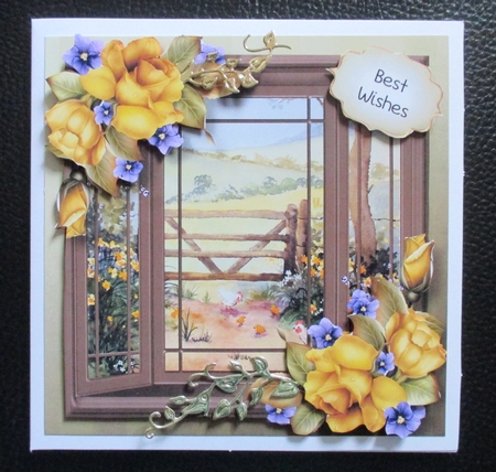 The Bay Window - Yellow Roses by Davina Rundle