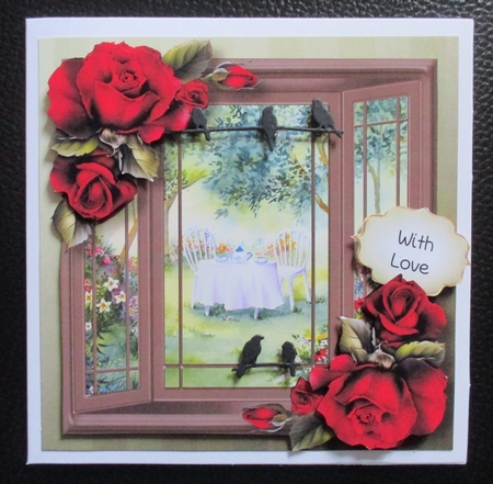 The Bay Window - Red Roses by Davina Rundle