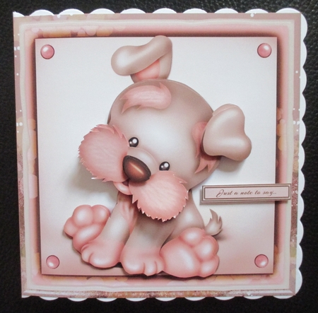 Puppy dog card front 2 by Davina Rundle