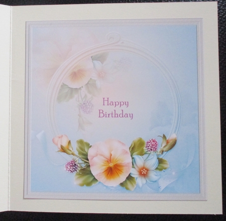 Happy Birthday Floral Insert by Davina Rundle