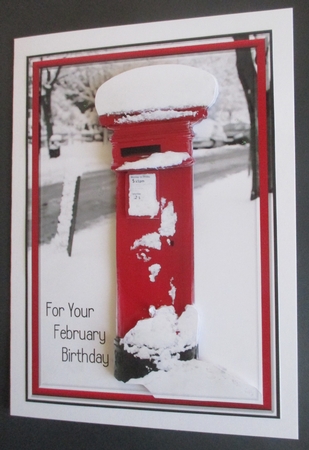 Postbox & Snow Card Front by Davina Rundle