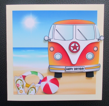 CAMPER VAN STEP BY STEP SHEET - SUNNY ORANGE by Davina Rundle