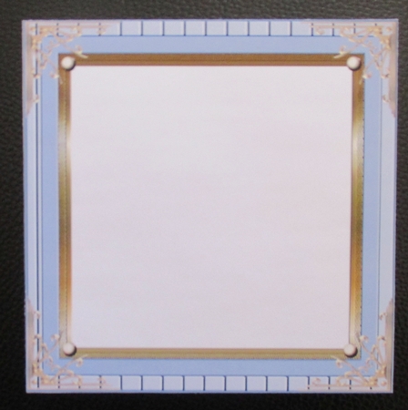 Gold & Blue Blank Insert by Davina Rundle