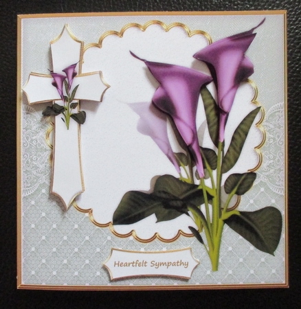 Sympathy card with callas by Davina Rundle