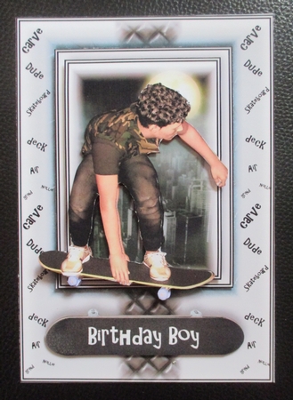 A5 Skateboarder Card Front Kit by Davina Rundle
