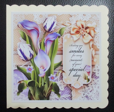 Purple Callas Tulips Card Mini Kit by Davina Rundle