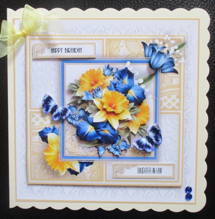 Spring Flora and Lace Squares Card Kit by Davina Rundle