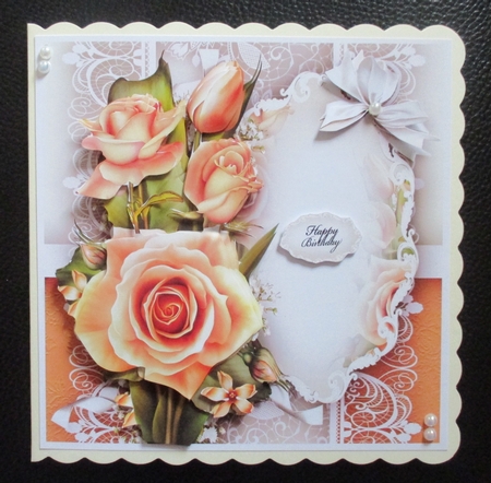 Yellow Orange Roses Lace Mini Kit by Davina Rundle