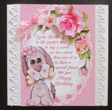 Poppy send her friend special birthday wishes mini kit by Davina Rundle