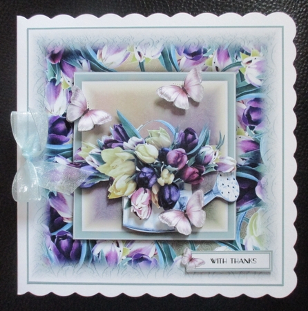 Beautiful Tulips in a Watering Can Card Kit by Davina Rundle
