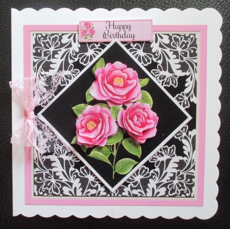 Watercolour Camellia & Lace Mini Kit by Davina Rundle