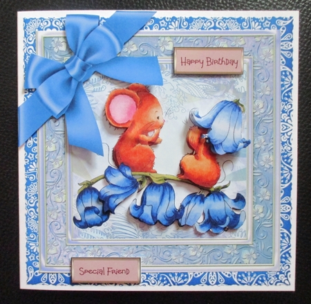 Blue Hues Damask Background 2 by Davina Rundle