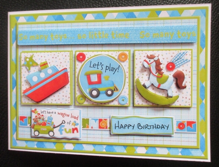 So Many Toys So Little Time Lets Play Quick card front by Davina Rundle