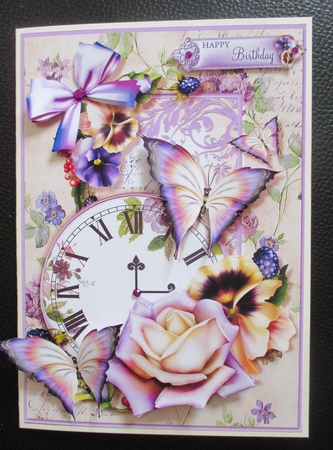 Lilac Floral Clock by Davina Rundle