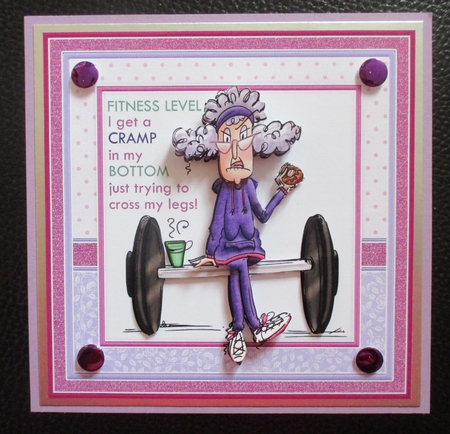 STELLA CRAMP IN MY BOTTOM 5x5 Humorous Decoupage Sheet by Davina Rundle