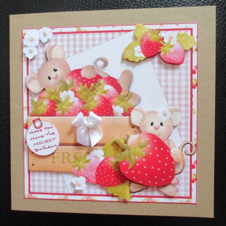 Naughty Mice Eating The Strawberries by Davina Rundle