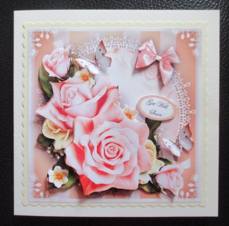 Peach Roses Mini Kit by Davina Rundle