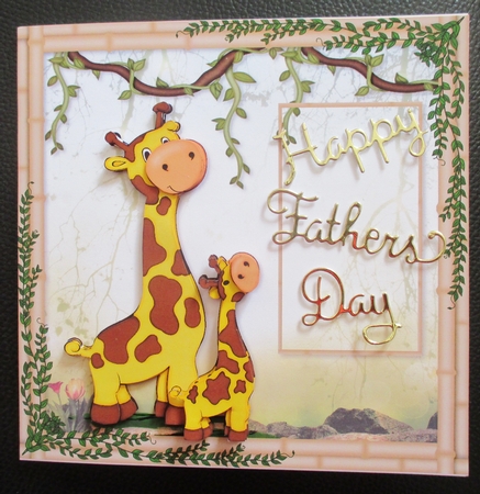 Giraffe Dad and Child Birthday or Fathers Day Mini Kit by Davina Rundle