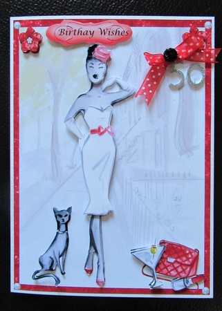 Chic Lady 2 with cat and accessories  by Davina Rundle