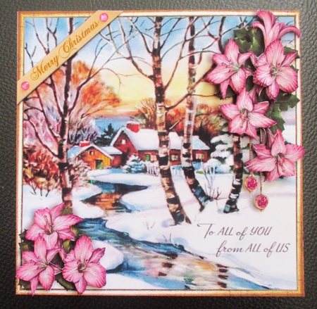 Christmas in Cerise and Gold by Davina Rundle