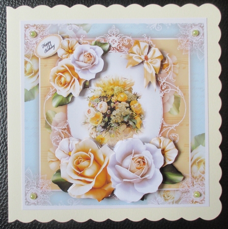 Soft Yellow Shabby Chic Bouquet Mini Kit by Davina Rundle