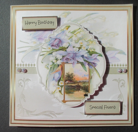 Flowers and river scene by Davina Rundle