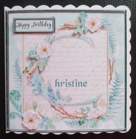Floral Alphabet Card Topper - Letter C by Davina Rundle