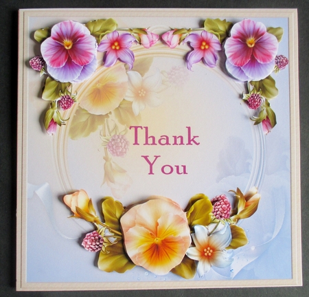 Floral Thank You Topper by Davina Rundle