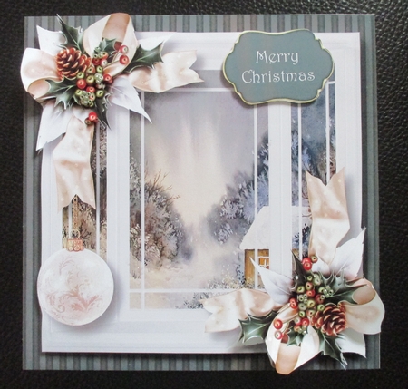 The Christmas Bay Window - Holly & Bows by Davina Rundle