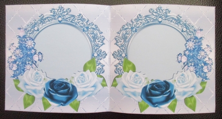 Blue Roses Sapphire Anniversary Card  insert by Davina Rundle