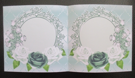 Green Roses Emerald Anniversary Card insert by Davina Rundle