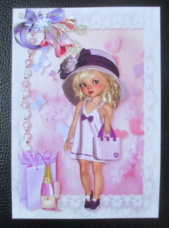 Sweet Little Time to Celebrate A5 Topper & Decoupage by Davina Rundle
