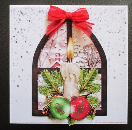 Christmas 3 Silver Falling Stars Background by Davina Rundle