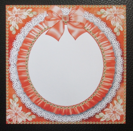 Burnt Orange Ruffle 6inch Insert Panel by Davina Rundle