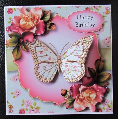 Floral Butterfly - Blush Roses by Davina Rundle