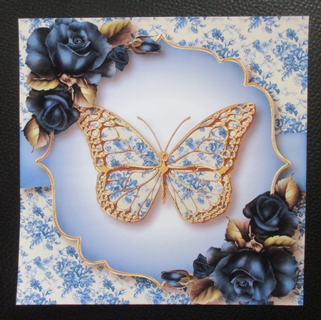 Floral Butterfly - Willow Pattern by Davina Rundle