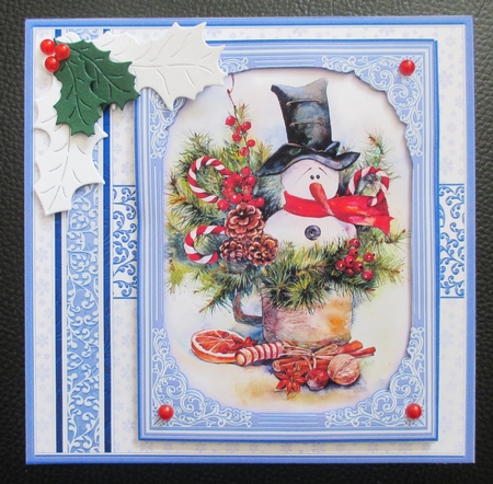 BLUE CHRISTMAS 7.8 Quick Layer Cards or Decoupage Bumper Kit by Davina Rundle