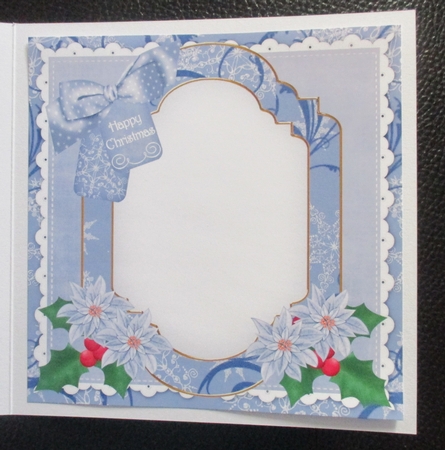 Blue Robin Happy Christmas 8x8inch Fancy Insert by Davina Rundle