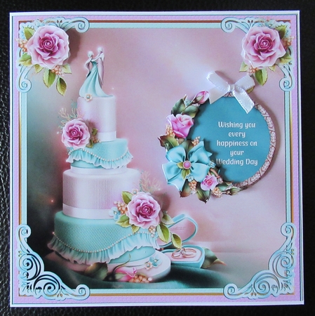 Pearl Anniversary Decoupage Topper 2 by Davina Rundle