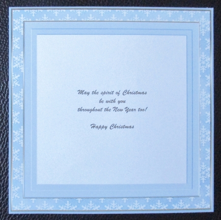 Christmas Ice Blue Snowflake approx: 7x7ins Insert 3 by Davina Rundle