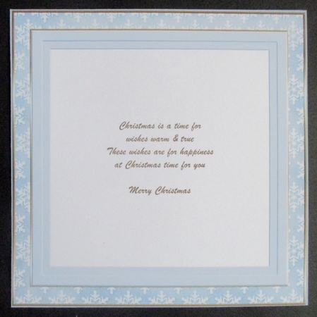 Christmas Ice Blue Snowflake approx: 7x7ins Insert 4 by Davina Rundle