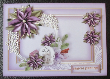 Classic Christmas Purple Poinsettia by Davina Rundle