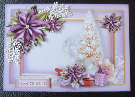 Classic Christmas Purple Poinsettia 3 by Davina Rundle